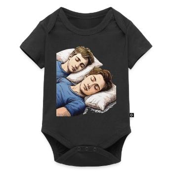 MEN SLEEPING - Baby Premium short-sleeve bodysuit - black - Front