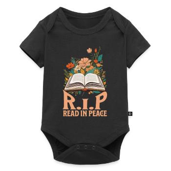 Lire En Paix Drôle Halloween Dicton Design - Body à manches courtes Premium Bébé - noir - Devant