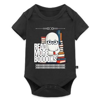 Cute Book Lover Ghost Funny Saying - Baby Premium short-sleeve bodysuit - black - Front