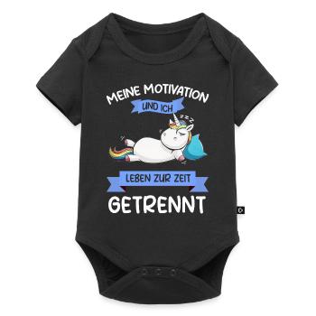 Lazy Tshirt Travail Licorne Drôle Sarcasme Bureau - Body à manches courtes Premium Bébé - noir - Devant