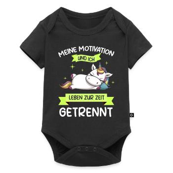 Lazy Tshirt Travail Licorne Drôle Sarcasme Bureau - Body à manches courtes Premium Bébé - noir - Devant