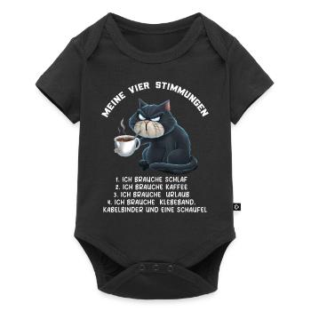 Lazy Tshirt Travail Chat Drôle Sarcasme Bureau - Body à manches courtes Premium Bébé - noir - Devant