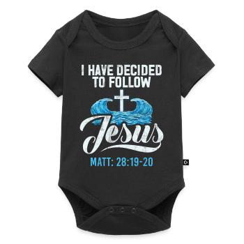 Taufe Getaufte Christliche Jesusgott -Bibel - Baby Premium Kurzarmbody - Schwarz - Vorne