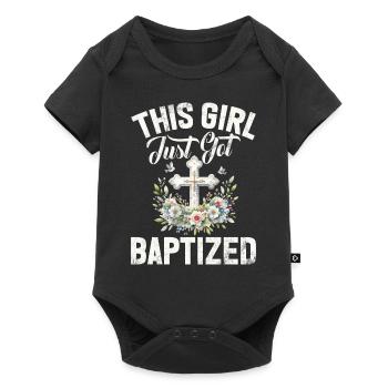 Baptism Baptized Christian Jesus God - Bible - Baby Premium short-sleeve bodysuit - black - Front