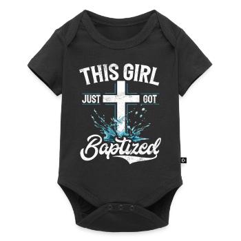 Baptism Baptized Christian Jesus God - Bible - Baby Premium short-sleeve bodysuit - black - Front