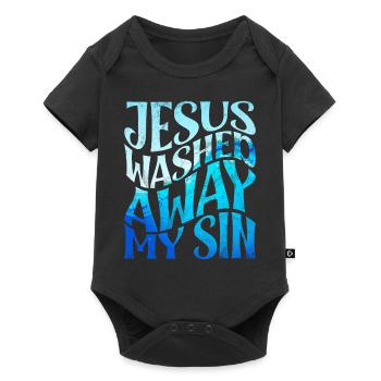 Taufe Getaufte Christliche Jesusgott -Bibel - Baby Premium Kurzarmbody - Schwarz - Vorne