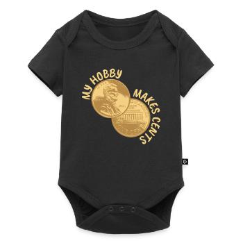 My Hobby Makes Cents Numismatic Coins - Baby Premium short-sleeve bodysuit - black - Front