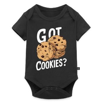 Cookies Cookie Keks Kekse Schokolade - Baby Premium Kurzarmbody - Schwarz - Vorne