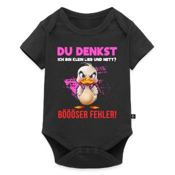Duck Tshirt Kids Women Funny Small Sarcasm - Baby Premium short-sleeve bodysuit - black - Front