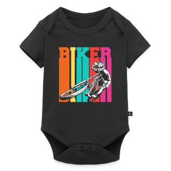 Biker Retro Mountain Bike Style - Baby Premium short-sleeve bodysuit - black - Front