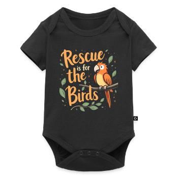 Passionné par le sauvetage des oiseaux et la faune sauvage - Body à manches courtes Premium Bébé - noir - Devant