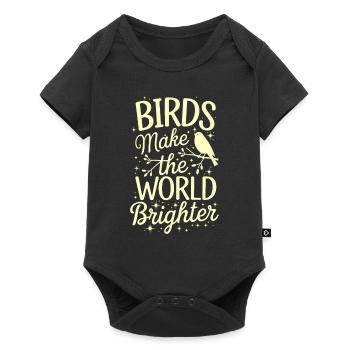 Passionné par le sauvetage des oiseaux et la faune sauvage - Body à manches courtes Premium Bébé - noir - Devant