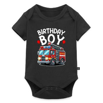 Birthday Boy Firefighter Birthday Boy - Baby Premium short-sleeve bodysuit - black - Front
