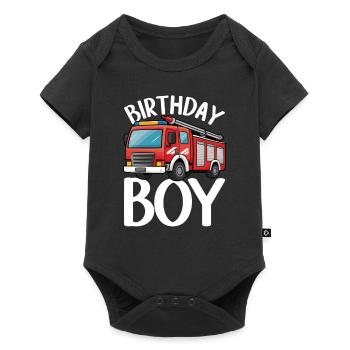 Anniversaire Garçon Pompier Anniversaire Garçon - Body à manches courtes Premium Bébé - noir - Devant