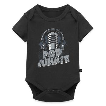 Podcast Podcaster Podcasting - Baby Premium short-sleeve bodysuit - black - Front