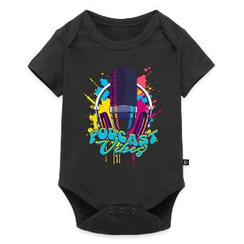 Podcast Vibes Podcaster Podcasting - Baby Premium short-sleeve bodysuit - black - Front