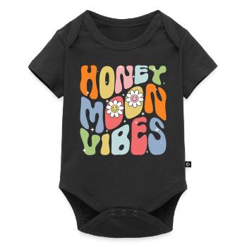 Flitterwochen Ehemann Ehefrau Paare Urlaubs - Baby Premium Kurzarmbody - Schwarz - Vorne