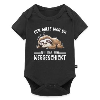 Sloth Tshirt Funny Funny Humor Sarcasm - Baby Premium short-sleeve bodysuit - black - Front