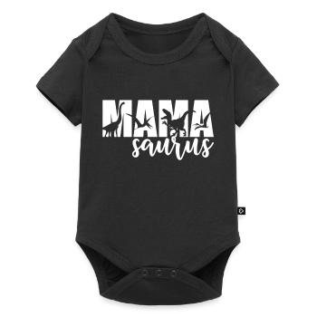 MamaSaurus T-rex Dinosaur Funny Mama Saurus - Baby Premium short-sleeve bodysuit - black - Front