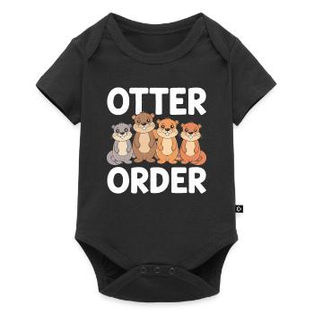 Otter Gruppen Design Otter Order - Baby Premium Kurzarmbody - Schwarz - Vorne