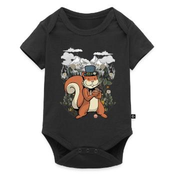 Tyrolean Squirrel Squirrel Children Child Mountains - Baby Premium short-sleeve bodysuit - black - Front