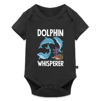 Dolphin Whisperer Lover Dolphins - Baby Premium short-sleeve bodysuit - black - Front