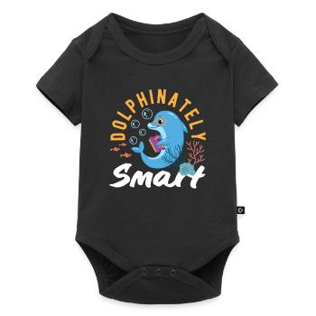 Dolphinately Smart Diver Friend - Baby Premium short-sleeve bodysuit - black - Front