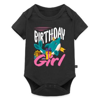 Dauphin Anniversaire Fille - Body à manches courtes Premium Bébé - noir - Devant