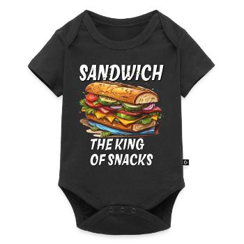 LE SANDWICH LE ROI DES SNACKS - Body à manches courtes Premium Bébé - noir - Devant