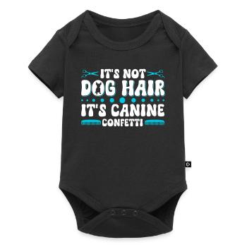 Chien Chiot Soins pour animaux de compagnie Salon d’emploi - Body à manches courtes Premium Bébé - noir - Devant