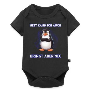 Penguin Tshirt Funny Funny Humor Sarcasm Office - Baby Premium short-sleeve bodysuit - black - Front