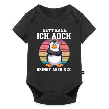 Penguin Tshirt Funny Funny Humor Sarcasm Office - Baby Premium short-sleeve bodysuit - black - Front