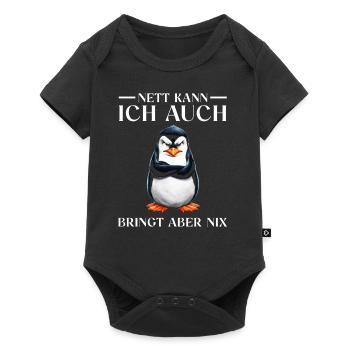 Penguin Tshirt Funny Funny Humor Sarcasm Office - Baby Premium short-sleeve bodysuit - black - Front