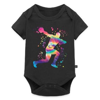 Lanceur de disque Lancer de disque Colorsplash - Body à manches courtes Premium Bébé - noir - Devant