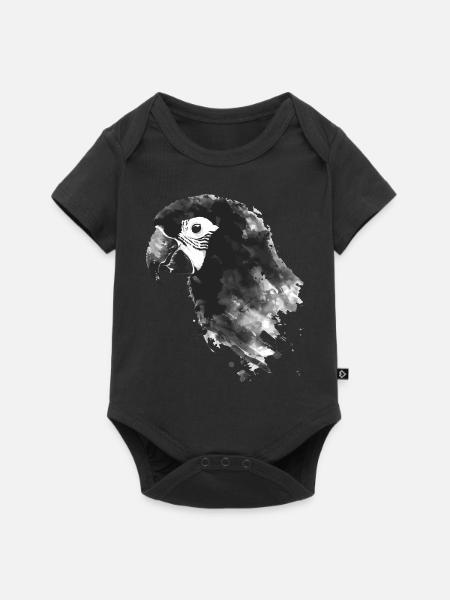 Papagei - Baby Premium Kurzarmbody - Schwarz