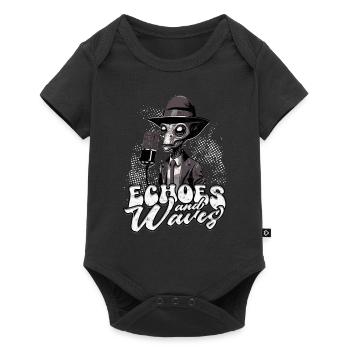 Podcast Podcaster Podcasting Echoes And Waves - Baby Premium Kurzarmbody - Schwarz - Vorne