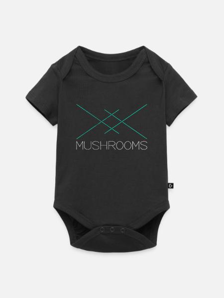 Mushrooms - Baby Premium Kurzarmbody - Schwarz