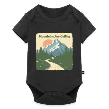 MOUNTAINS ARE CALLING - Baby Premium short-sleeve bodysuit - black - Front