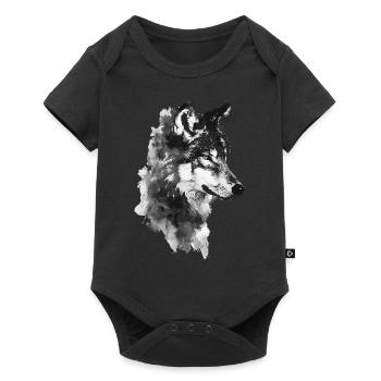 Wolf - Baby Premium short-sleeve bodysuit - black - Front