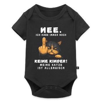 Tshirt chat Drôle Drôle Humour Sarcasme Kitty - Body à manches courtes Premium Bébé - noir - Devant