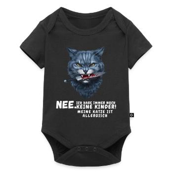 Tshirt chat Drôle Drôle Humour Sarcasme Kitty - Body à manches courtes Premium Bébé - noir - Devant