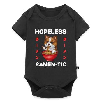 Dog Ramen Noodles Chibi Asia Noodle Soup Anime - Baby Premium short-sleeve bodysuit - black - Front
