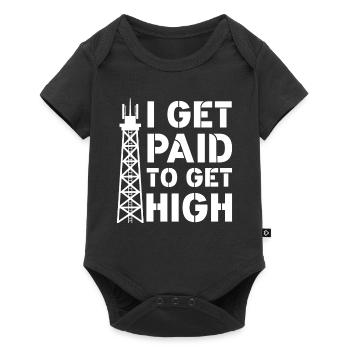 I Get Paid To Get High Transmission Tower Climber - Baby Premium short-sleeve bodysuit - black - Front
