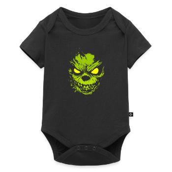Horror Halloween Costume Glowing Green Monster - Baby Premium short-sleeve bodysuit - black - Front