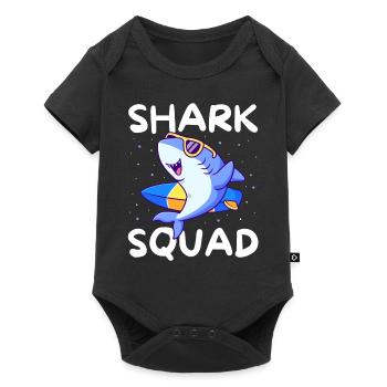 Shark Squad Fun Beach and Surfing Theme - Baby Premium Kurzarmbody - Schwarz - Vorne