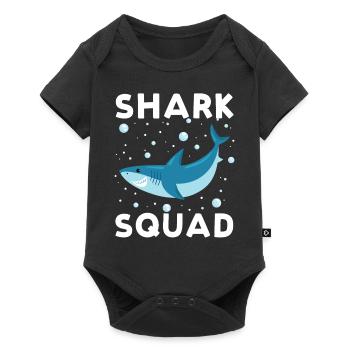 Cool Shark Squad with Surfboard Summer Vibes - Baby Premium Kurzarmbody - Schwarz - Vorne