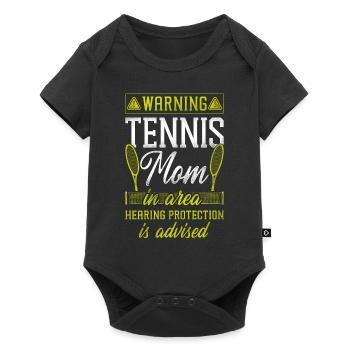 Funny Tennis Player Racket Mom - Baby Premium short-sleeve bodysuit - black - Front