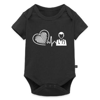 Doctor Doctor Heartbeat - Baby Premium short-sleeve bodysuit - black - Front