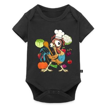 Chicken Rooster Cook Cooks Cook Culinary Arts Vegetables - Baby Premium short-sleeve bodysuit - black - Front