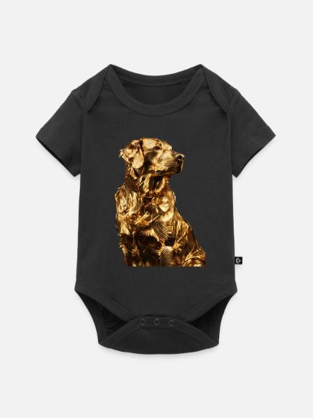 Hund - Baby Premium Kurzarmbody - Schwarz